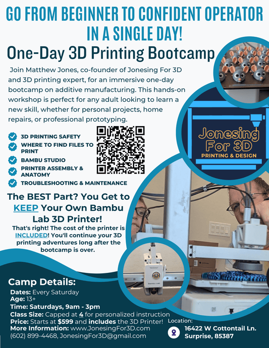 3D Printing 1-Day Bootcamp A1 Mini (1-Color)