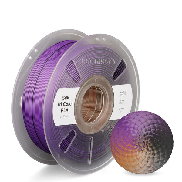 NuMakers PLA Silk Tri-Color Filament 1kg