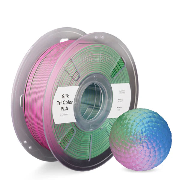 NuMakers PLA Silk Tri-Color Filament 1kg