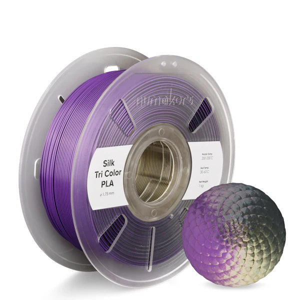 NuMakers PLA Silk Tri-Color Filament 1kg